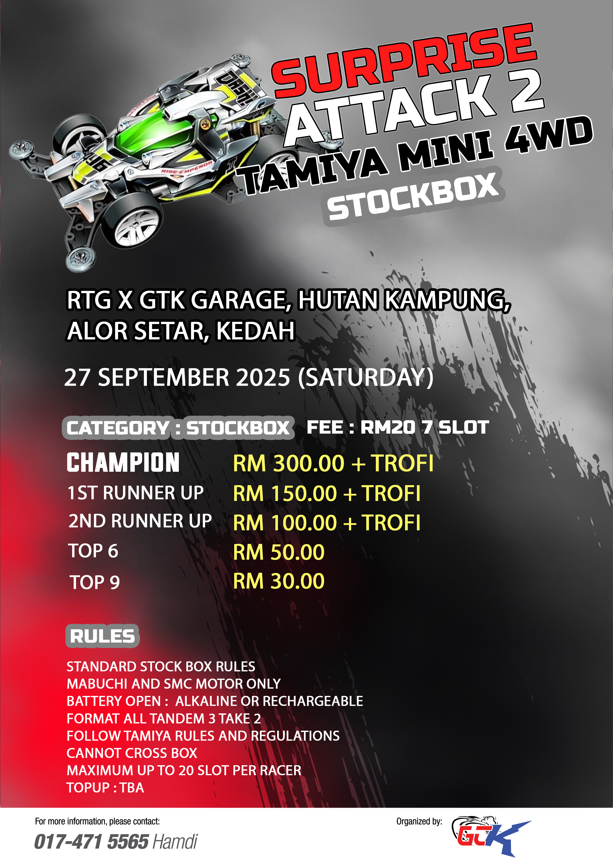 Surprise Attack 2 Tamiya Mini 4WD StockBox Challenge 2025 Poster