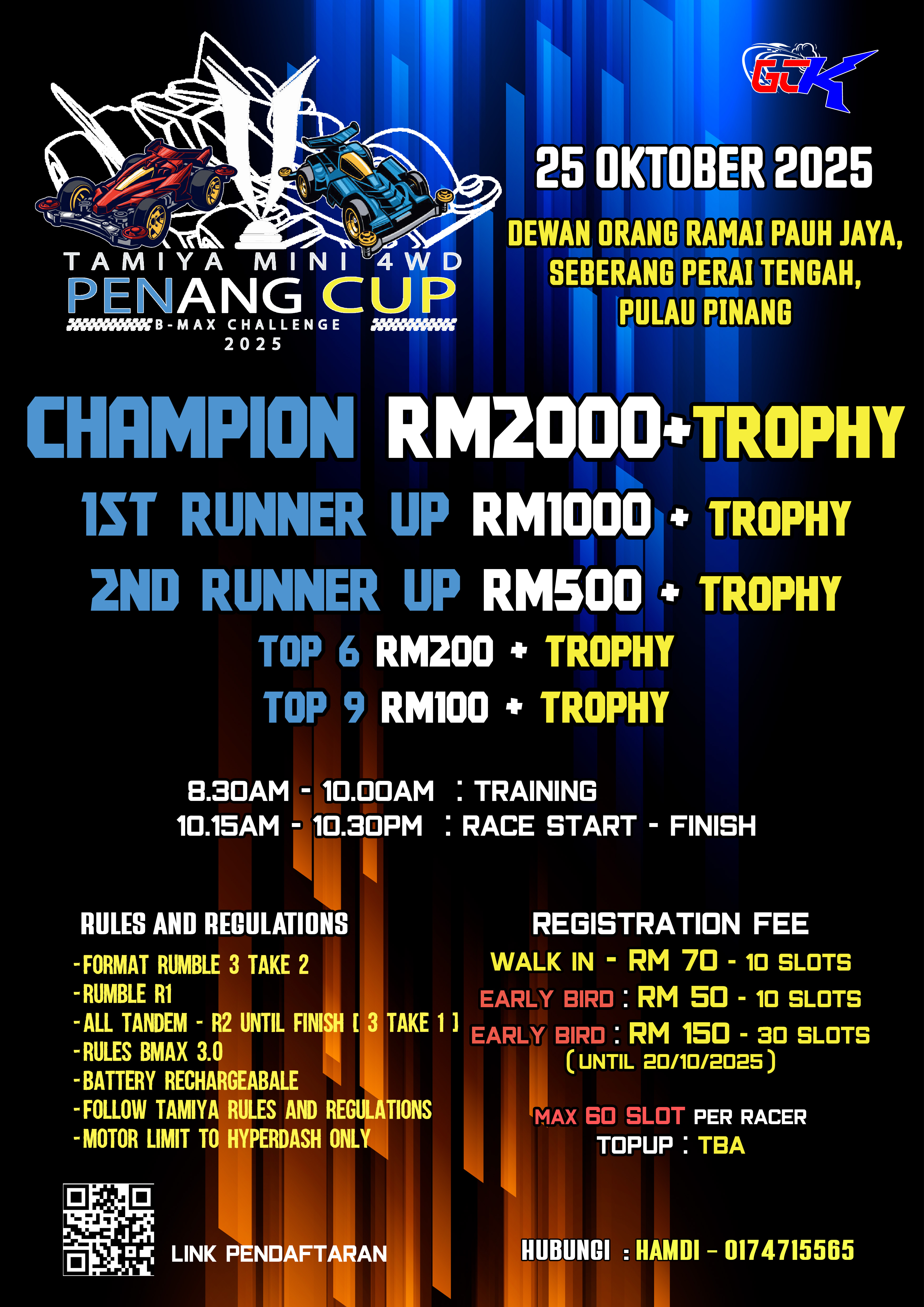 Tamiya Mini 4WD Penang Cup 2025 Poster