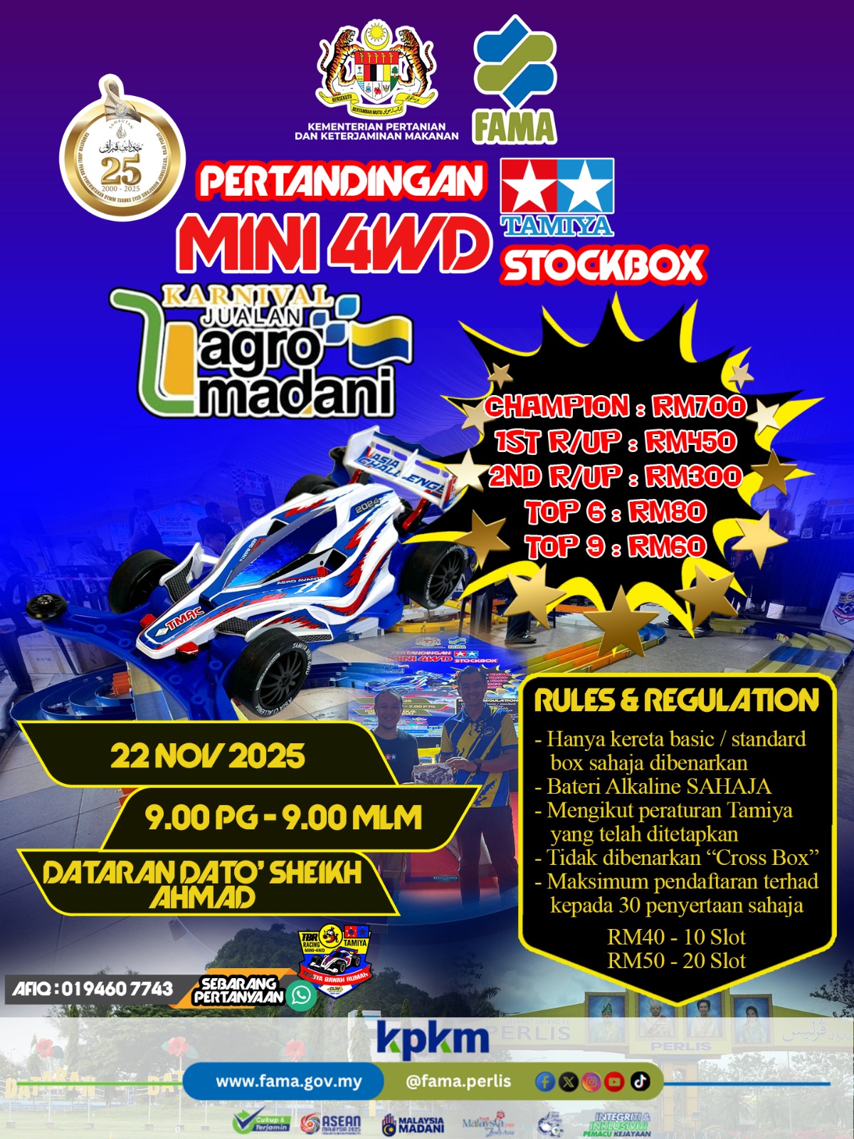 TAMIYA MINI 4WD STOCK CAR RACE @ KARNIVAL AGRO MADANI Poster