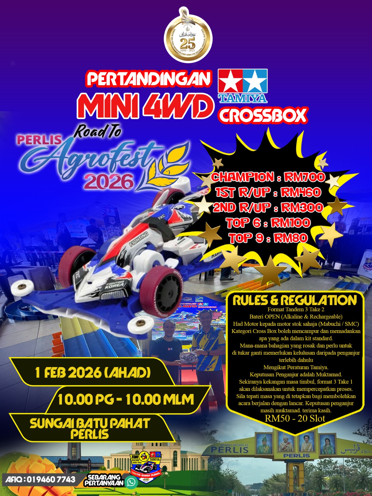 TAMIYA MINI 4WD CROSS BOX RACE @ ROAD TO PERLIS AGROFEST 2026 Poster