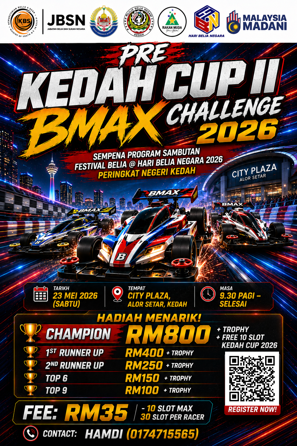 Pertandingan Tamiya Mini 4WD Pre Kedah Cup II 2026 Poster