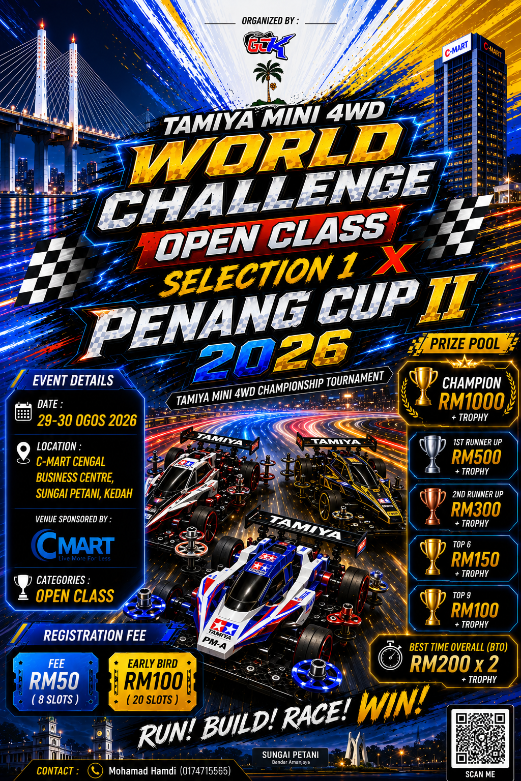 TAMIYA MINI 4WD OPEN CLASS WORLD CHALLENGE SELECTION 1 X PENANG CUP II 2026
