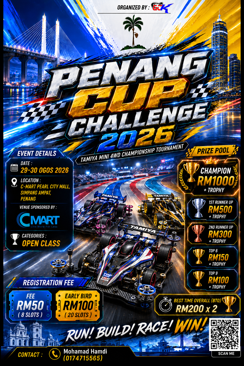 TAMIYA MINI 4WD OPEN CLASS WORLD CHALLENGE SELECTION 1 X PENANG CUP II 2026