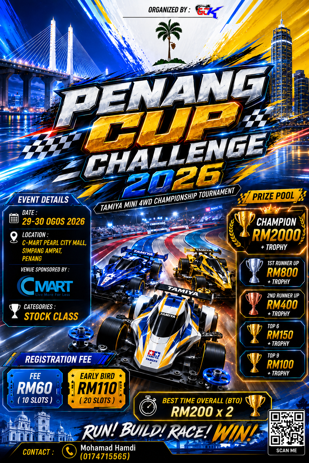 TAMIYA MINI 4WD BMAX CLASS WORLD CHALLENGE SELECTION 1 X PENANG CUP II 2026